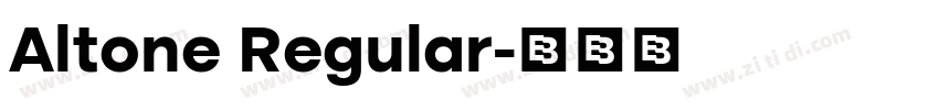Altone Regular字体转换